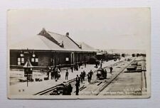 Havre, Montana 1912 Real Photo Postcard - New Great Northern Depot W/Trains RPPC picture