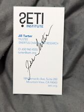 Jill Tarter SETI astronomer signed autographed business card picture