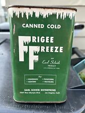 VTG Earl Scheib Enterprises Sealed FRIGEE FREEZE Collectible Advertising Tin Can picture