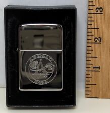 Zippo Lighter Apollo Mission NASA Outer Space Moon Silver Made In USA picture