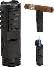 Xikar Tactical 1 Single Jet Flame Lighter, Cigar Rest On Top, Black picture