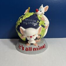 Vintage Pinky And The Brain Ceramic Piggy Bank Its All Mine Globe Figure 1996 picture