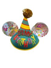 Disney Parks It’s My Birthday Mickey Mouse Ears Confetti Pom Pom Hat Youth picture