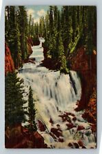 Yellowstone National Park WY The Kepler Cascades Wyoming c1953 Vintage Postcard picture