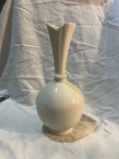 Vintage 1960s Lenox Special  Leaf Bud Vase Bulbous Cream Porcelain 8