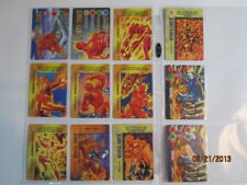 MARVEL OVERPOWER HUMAN TORCH SET OF 2 HERO CARDS (OP, IQ) + 8 SPECIALS + BONUS  picture