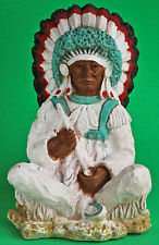 Native American Chief w Pipe Vintage Universal Statuary Corp Chicago 1972 No 225 picture