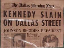 Vintage 1963 JFK Assassination Newspaper The Dallas Morning News November 23 picture