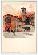 Lugano Switzerland Postcard Chiesa Santa Maria degli Angioli c1905 Antique picture