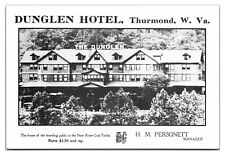 VTG 1980s- 1901 Photo Dunglen Hotel- Thurmond, West Virginia Postcard (UnPosted) picture