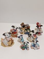 Lot of 8 - Mary's Moo Moos Vintage Collectible Cow Figurines + Bonus picture