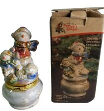 Beautiful Kirklands Ceramic Snowman Keepsake Box 6