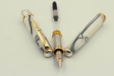 Glacier Fountain Pen 925 Silver & Stunning Resin Extra F Nib Pelikan Cartridges picture