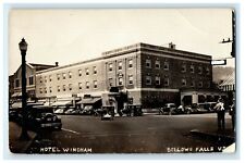 1935 View Of Hotel Windham Cars Bellows Falls Vermont VT RPPC Photo Postcard picture