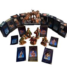 Fontanini Lot Of 10 Heirloom Nativity Set Figures Boxed Dog Cats Wise Men Donkey picture