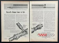 Hilsch Tube ~ Maxwell's Demon 1946 article Thermodynamics Info Vortex Tube picture