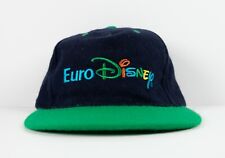 Vintage Euro Disney Hat Cap Disney World Europe Euro Retro Felt Blue Green picture
