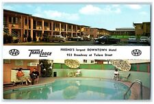c1950's Travel Lodge Downtown Motel Fresno California CA Dual View Postcard picture