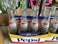 Diet Pepsi Cola 8 Pack 16 Oz Glass Bottle pack, 8 Vintage bottles Rare. picture