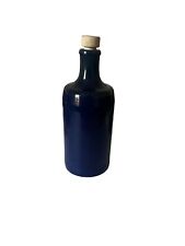 Vintage German MKM Kruger Blue Glaze Stoneware Clay Ceramic Bottle 0.75 L picture