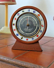 vintage airguide barometer wnautical signal flags, local altitude adjustment picture