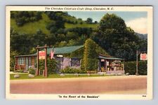 Cherokee NC-North Carolina, The Cherokee Chieftain Craft Shop Vintage Postcard picture