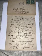 Antique 1924 Letter Talladega AL to New Albany MS: Alabama Mississippi History picture