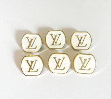 Designer Louis Vuitton LV White Gold Square Button Bundle | Set of 6 picture