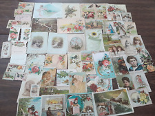 LOT 50+ VICTORIAN TRADING CARDS, REWARDS OF MERIT, CALLING CARDS, XMAS picture