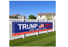 Donald Trump 2024 Sign Banner Yard Garden Flag USA Fence Decor MAGA America NEW picture