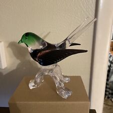 Arte Murano Icet Art Glass Bird on Ice Branch Figurine From Venezuela picture