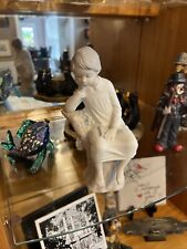 Lladro The Thinker Porcelain Figurine Boy on Stump with Book picture