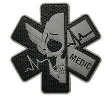 Medic EMT Paramedic Skull Patch [PVC Rubber- Hook Fastener-MS71] picture