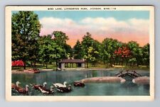 Jackson MS-Mississippi, Bird Lake, Livingston Park, Antique, Vintage Postcard picture