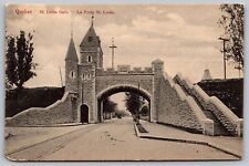 Quebec St Louis Gate Black White Vintage Unposted Postcard picture