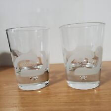 BAILEYS ORIGINAL IRISH CREAM ETCHED BUBBLE BASE ROCKS COCKTAIL WHISKEY GLASS picture