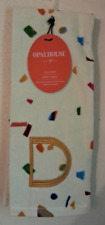 2 PACK Opalhouse Monogram Letter “D” Hand Towel 100% Cotton 15x25” C3 picture