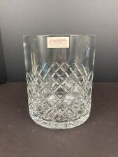 Large Ceska Cut Polished Crystal Vase Wedding Champagne Ice Centerpiece Thick picture