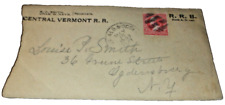 MAY 1897 CENTRAL VERMONT COMPANY ENVELOPE RUTLAND ST. ALBANS & OGDENSBURGH picture