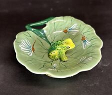 Rochard Limoges France Peint Main Frog On Lily Pad Trinket Box picture