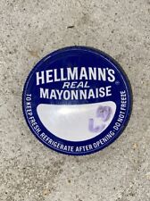 Hellmann's Real Mayonnaise Metal Lid Old Logo Mid-Century Modern picture