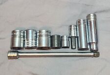 SNAP-ON Mixed Lot - 9 Pcs, Sockets, Deep Sockets + Extension + Square Drive Hex picture