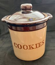 Monmouth Pottery Stoneware Crock Cookie Jar from Illinois 1950’s Era-8”H picture