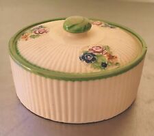Vintage Marked TK Japan Lidded Bowl Hand Painted Flower Design 4 1/4