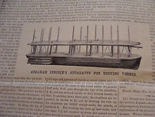 Orig. SCIENTIFIC AMERICAN 1860 Dec 1, Vol III #23: ABRAHAM LINCOLN'S INVENTION picture
