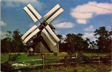 Historic Windmill Front View Eastham Cape Cod Massachusetts Chrome Postcard picture