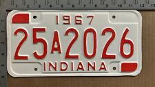 1967 Indiana license plate 25 A 2026 YOM DMV Fulton Ford Chevy Dodge 13640 picture