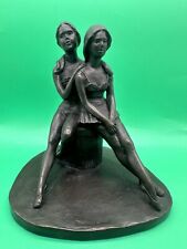 Vintage Jeanne Rynhart Bronze Sculpture Girls Ballerinas Dancers Limited /250 picture