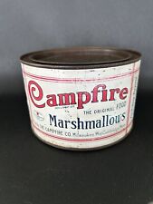Vintage RARE 12 oz, Campfire Marshmallows Tin, Litho, 5.5