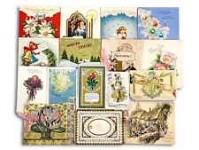 Lot of 16 Antique Victorian Trade Cards Greeting  Cards picture